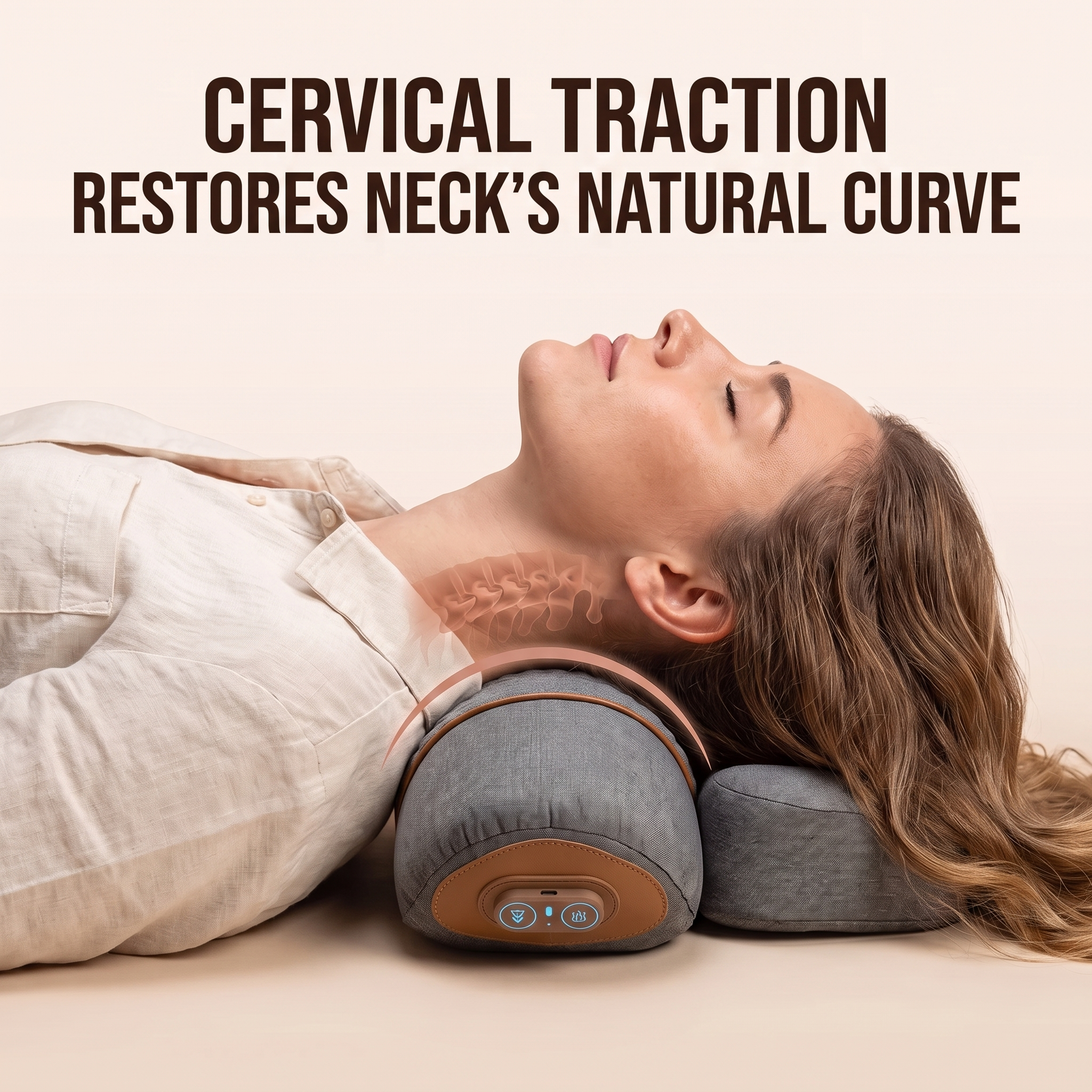 NapeRest™ Heated Neck Traction Pillow