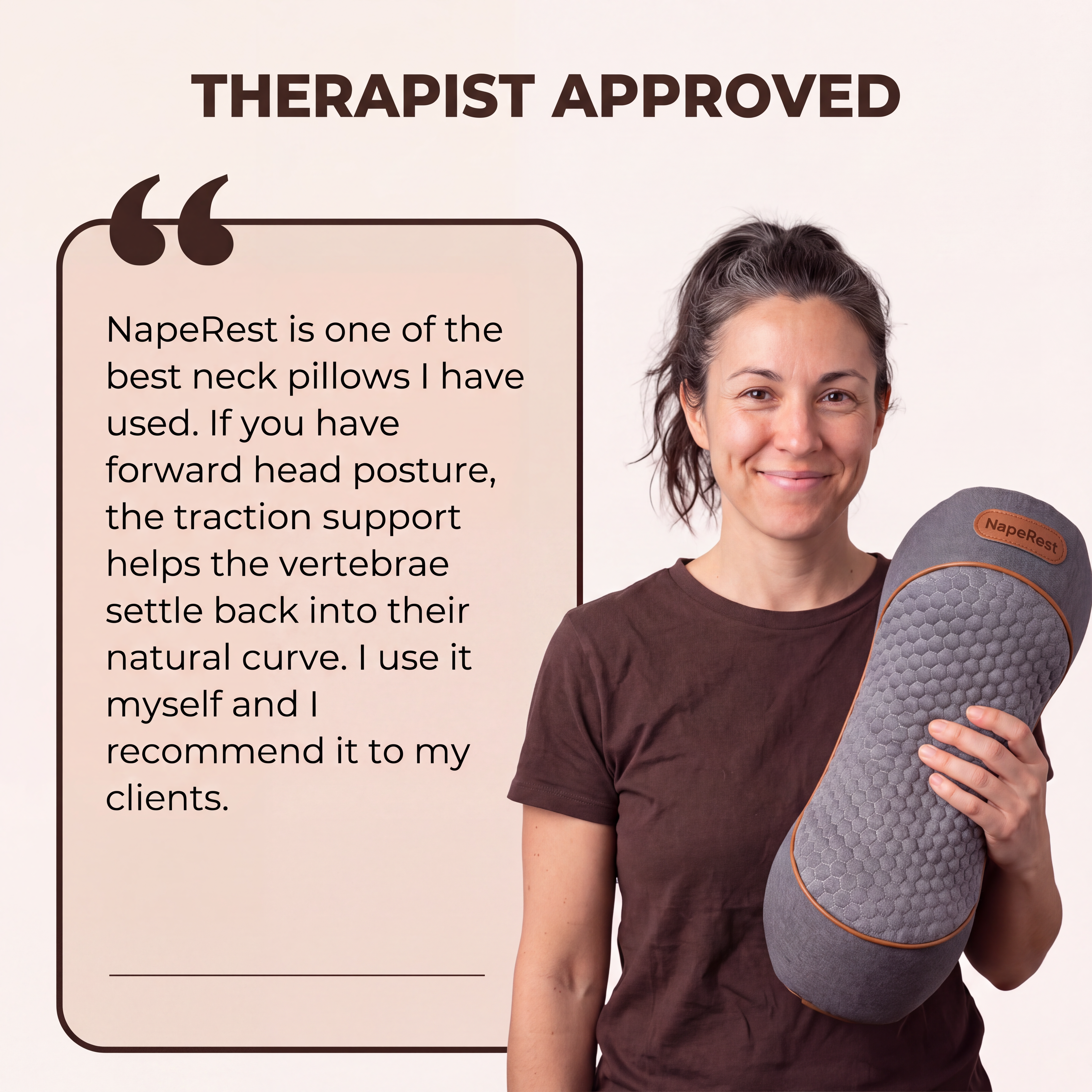 NapeRest™ Heated Neck Traction Pillow